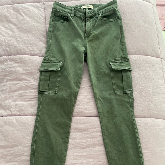 Moss/green skinny cargo jeans - Picture 2 of 3
